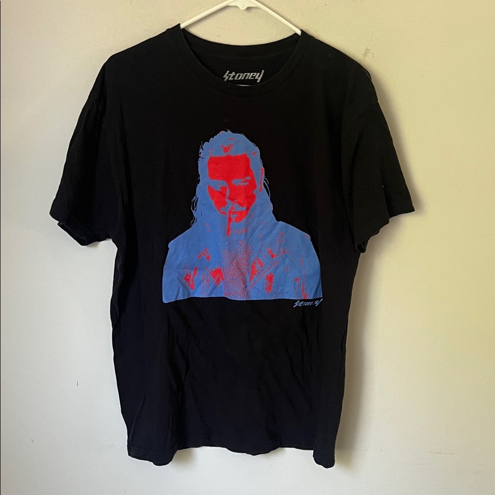 Post Malone Black Graphic Tee - Short Sleeve Size Lg